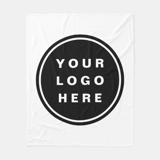 Your Business Logo Promotional Business Company Fleece Blanket (Front)