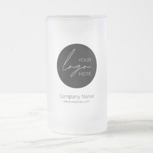 Your Business Logo Promotional Business Company Frosted Glass Beer Mug