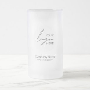 Your Business Logo Promotional Business Company Frosted Glass Beer Mug