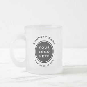 Your Business Logo Promotional Business Company Frosted Glass Coffee Mug