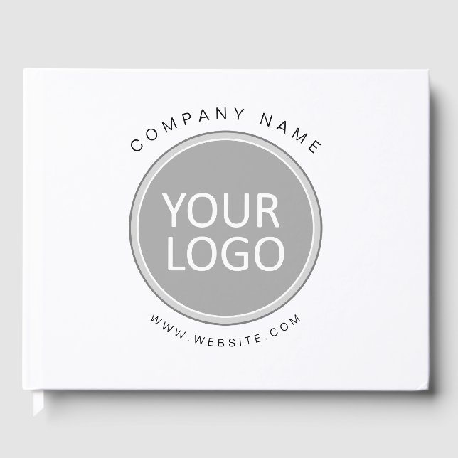 Your Business Logo Promotional Business Company Guest Book (Front)