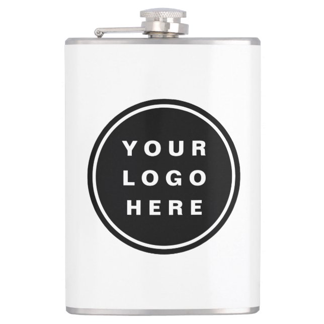 Your Business Logo Promotional Business Company Hip Flask (Front)