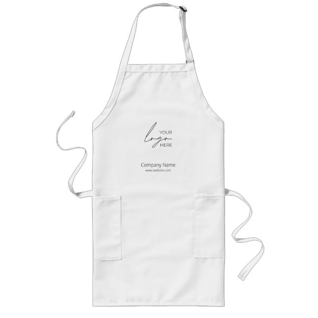 Your Business Logo Promotional Business Company Long Apron (Front)