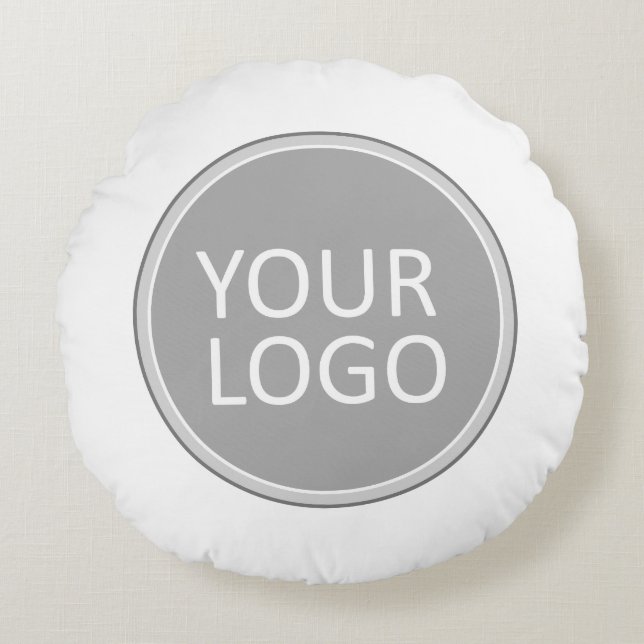 Your Business Logo Promotional Business Company Round Cushion (Front)