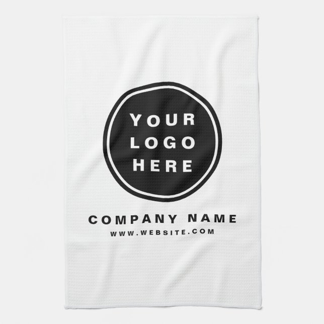 Your Business Logo Promotional Business Company Tea Towel (Vertical)