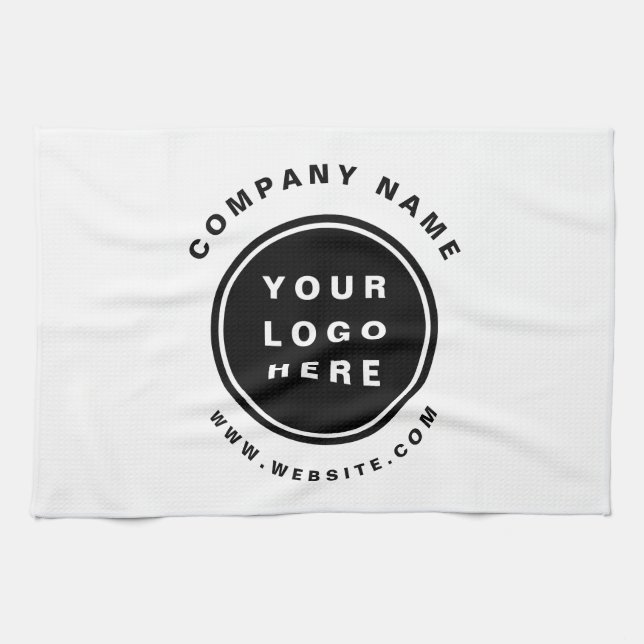 Your Business Logo Promotional Business Company Tea Towel (Horizontal)