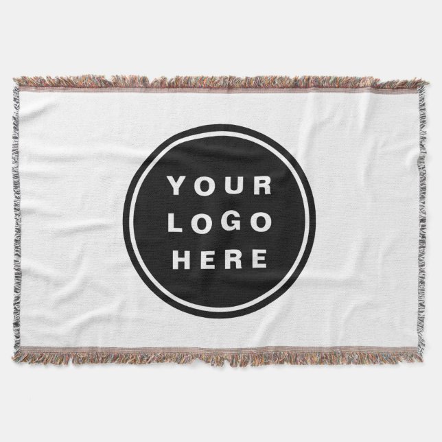 Your Business Logo Promotional Business Company Throw Blanket (Front)