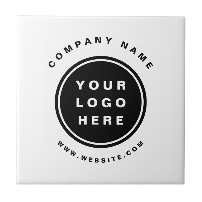 Your Business Logo Promotional Business Company Tile (Front)
