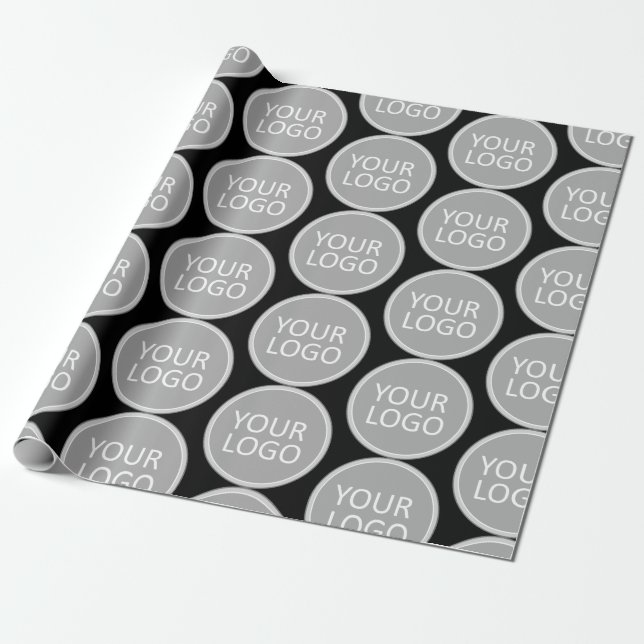 Your Business Logo Promotional Business Company Wrapping Paper (Unrolled)