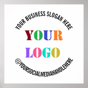 Your Business Logo Promotional Social Media Name Poster