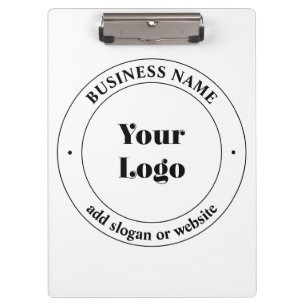 Your Business Logo & Promotional Text White Clipboard