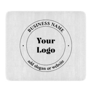 Your Business Logo & Promotional Text   White Cutting Board