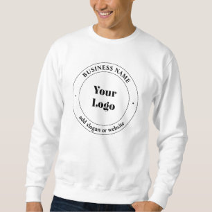 Your Business Logo & Promotional Text   White Sweatshirt