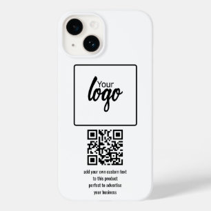 Your Business Logo QR Code and Text Case-Mate iPhone 14 Case