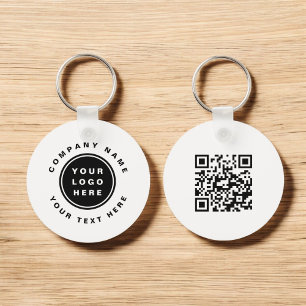 Your Business Logo QR Code Business Company Key Ring