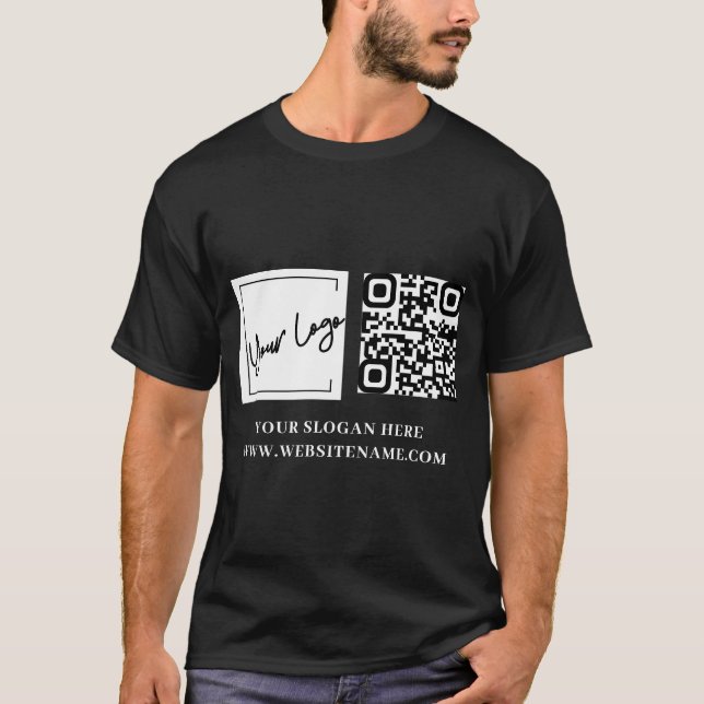 Your Business Logo Qr Code Custom T-Shirt (Front)