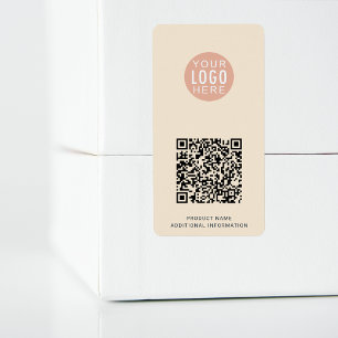 Your Business Logo QR Code Modern Product ID Label