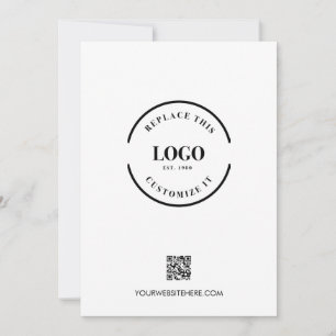 Your business logo QR code website promotional Invitation