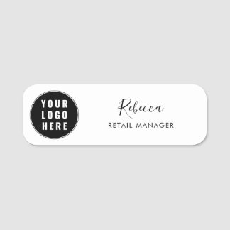 Your Business Logo Script Company Employee Name Name Tag
