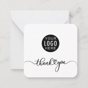 Your Business Logo Script Corporate Thank You Card