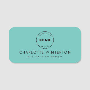 Your Business Logo Simple Employee Name Tag