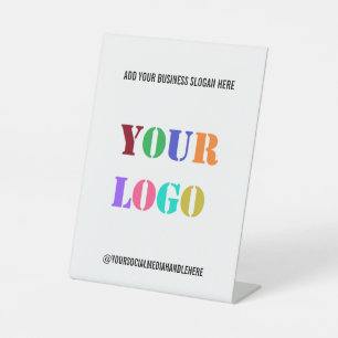 Your Business Logo Social Media Name Perestal Sign