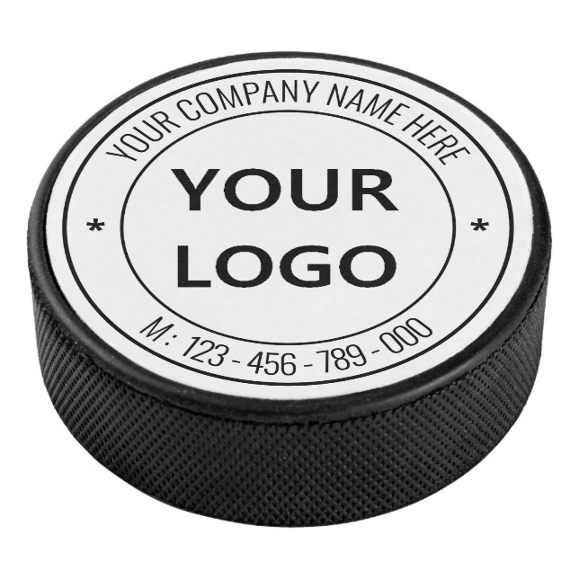 Your Business Logo Stamp Promotion Personalised Hockey Puck (3/4)