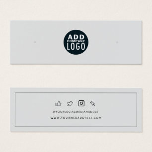 Your Business Logo Stud Earrings Display Card