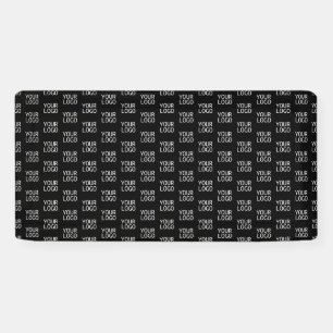 Your Business Logo Stylish Half Step Pattern Banner