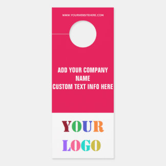 Your Business Logo Text Info Branded Door Hangers