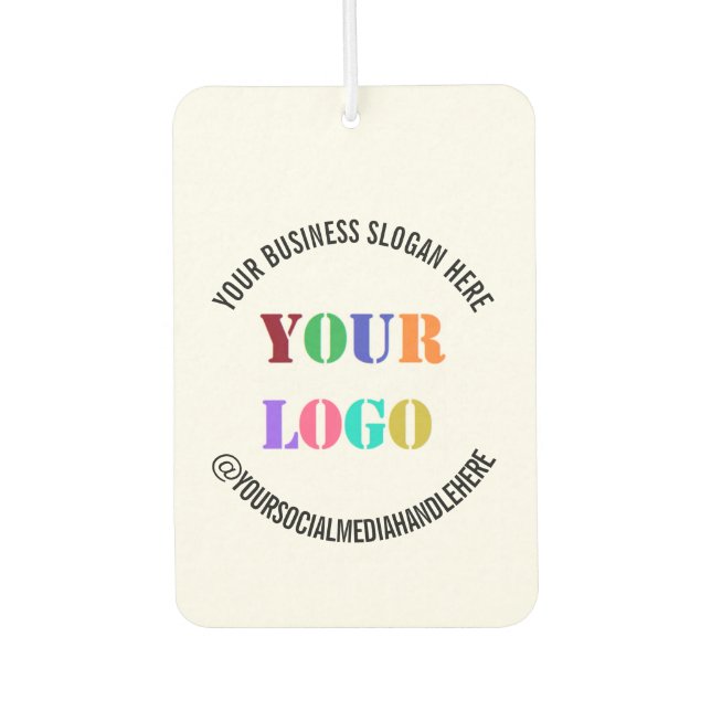 Your Business Logo Text Promotional Air Freshener (Front)