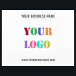 Your Business Logo Text Promotional Flyer Template<br><div class="desc">Custom Fonts and Colours - Design Your Own Personalised Flyer Example with Your Company Logo and Name Website or Custom Text Branded Promotional Business Flyers Template / Marketing Materials - Add Your Logo / Image - Photo or QR Code / and Text / Information - Resize and move elements with...</div>