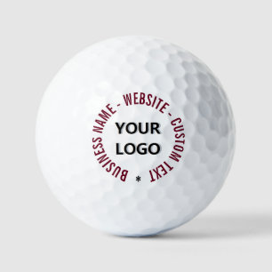 Your Business Logo Text Stamps Golf Balls Template