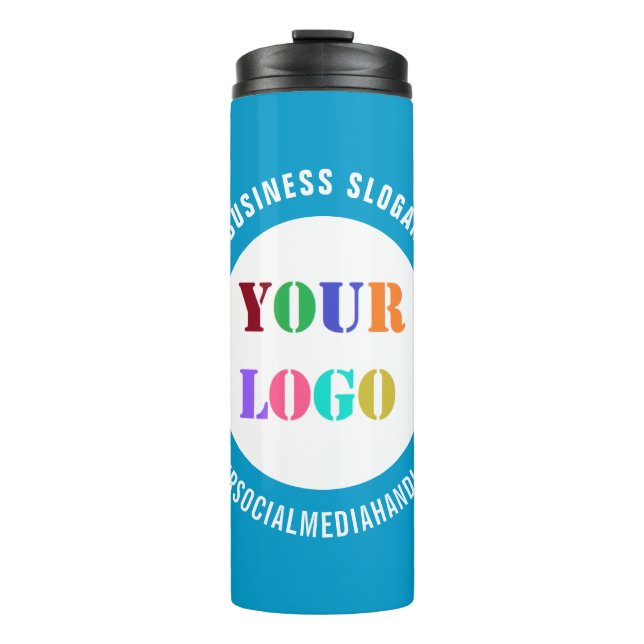 Your Business Logo Text Thermal Tumbler Template (Front)