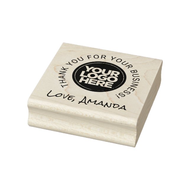 Your Business Logo Thank You Rubber Stamp (Stamp)