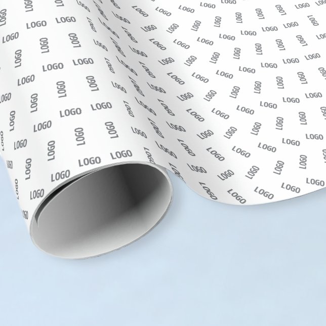Your Business Logo | Unique Logo Pattern Design  Wrapping Paper (Creator Uploaded)