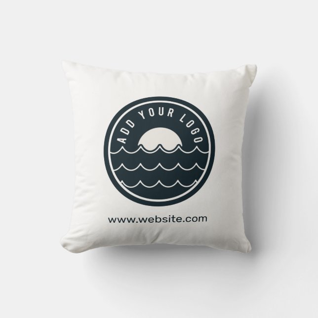 Your Business Logo Website Address and Brand Cushion (Front)