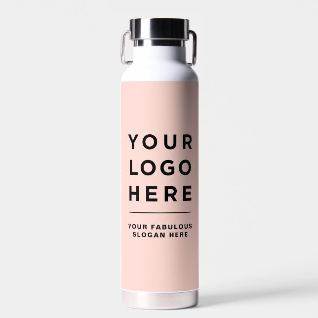 Your Business Logo Website Custom Water Bottle (Front)