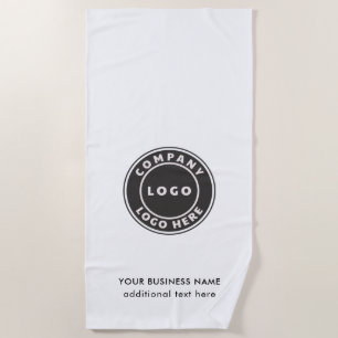 Your Business Logo Website Promotional Swag Custom Beach Towel