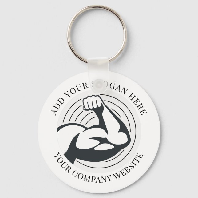 Your Business Logo Work Employee Key Ring (Front)