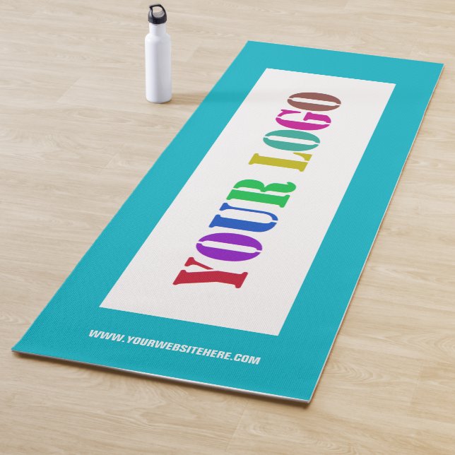 Your Business Logo Yoga Mat Example Custom Text (In Situ)