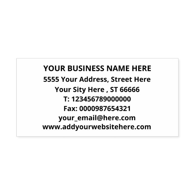 Your Business Name Address Full Information Stamp (Design)