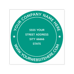 Your Business Name Address Info Colours Stamp