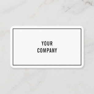 Your Business Name Address Simple Personalised Business Card