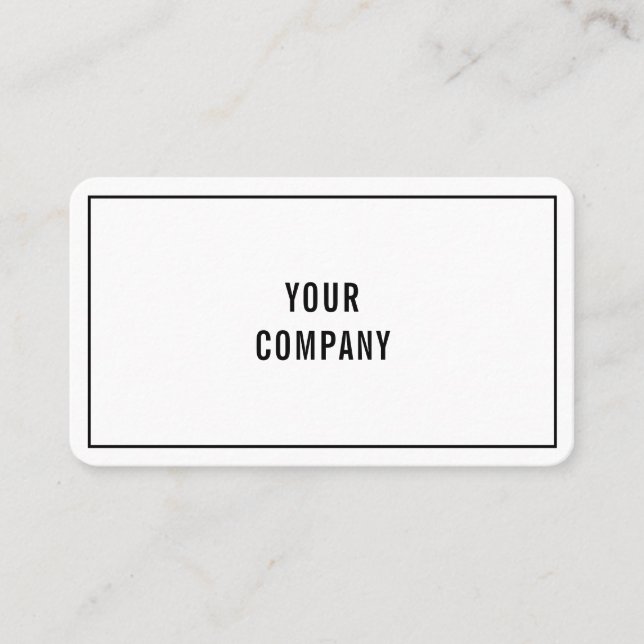 Your Business Name Address Simple Personalised Business Card (Front)