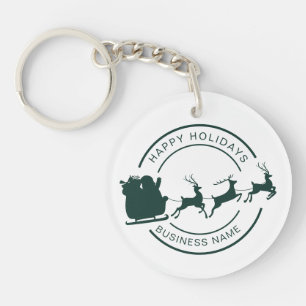 Your Business Name Christmas Custom Swag Key Ring