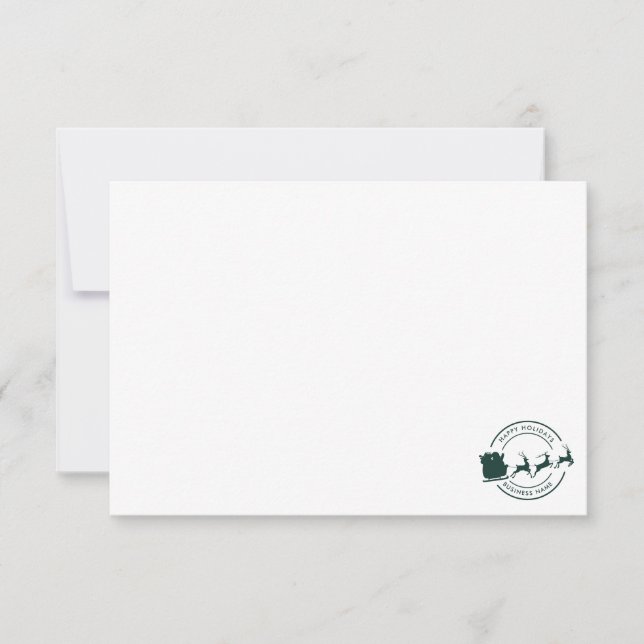 Your Business Name Christmas Holidays Custom Thank You Card (Front)