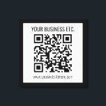 Your Business Name & Editable QR Code Canvas Print<br><div class="desc">Simply add your website addresses URL to instantly create a scannable QR code.</div>