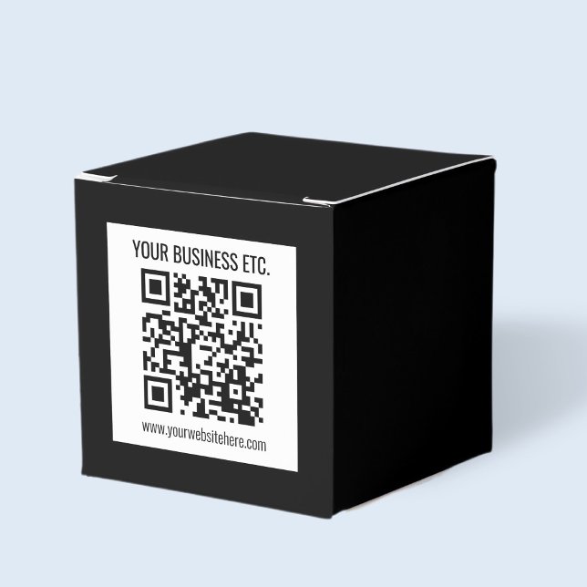 Your Business Name & Editable QR Code Favour Box (Creator Uploaded)