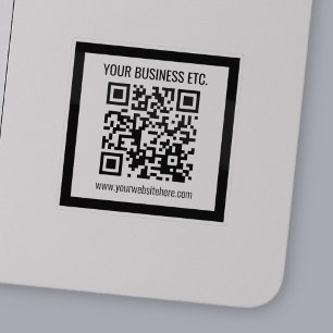 Your Business Name & Editable QR Code Transparent
